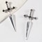 Hip Hop Cross Sword Crystal Stud Earrings 6