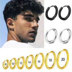 stainless steel minimalist hoop earrings
