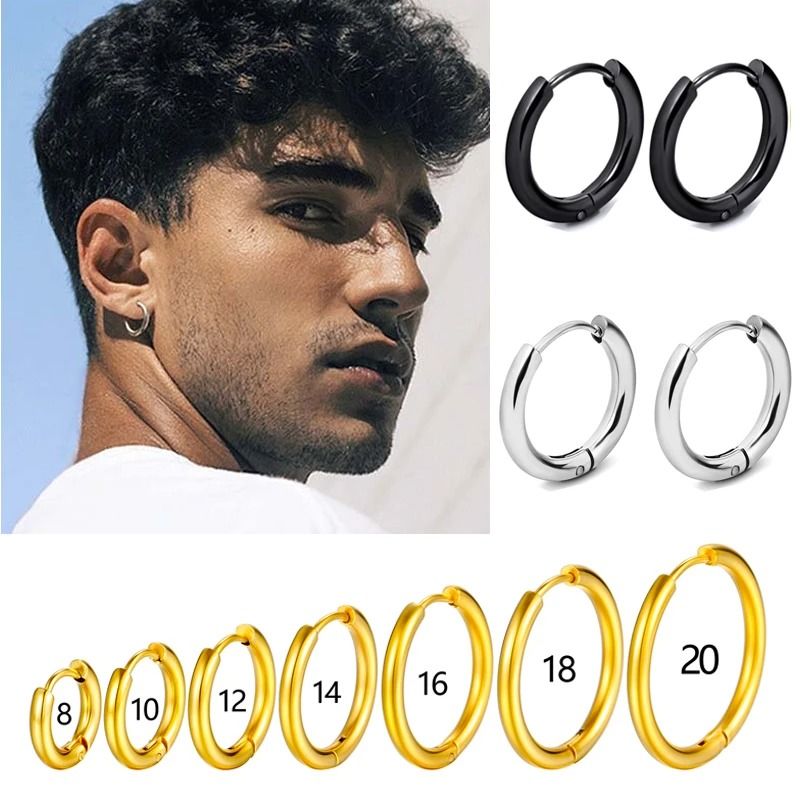 Stainless Steel Minimalist Hoop Earrings 1