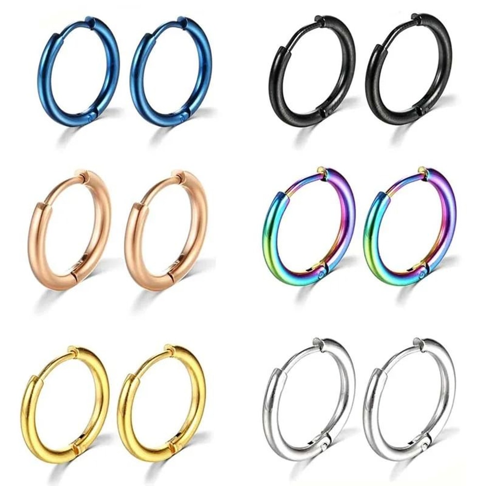 Stainless Steel Minimalist Hoop Earrings 5