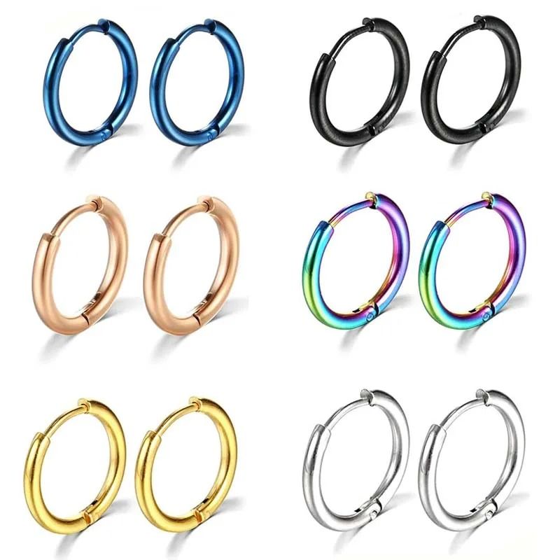 Stainless Steel Minimalist Hoop Earrings 5