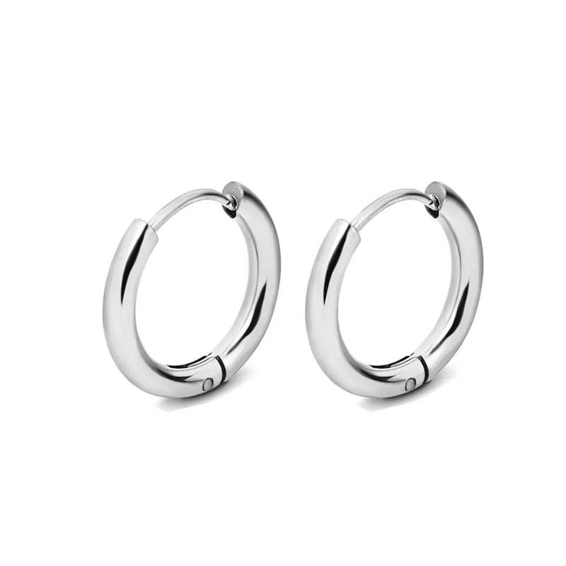 Stainless Steel Minimalist Hoop Earrings 7