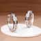 925 Sterling Silver Shining Zircon Hoop Earrings 0