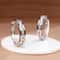 925 Sterling Silver Shining Zircon Hoop Earrings 6