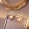 Sparkling Rhinestone Bow Pearl Stud Earrings 6
