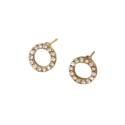 simple round light luxury flashy earrings