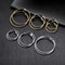 6Pair Smooth Open Hoop Earring Set 6