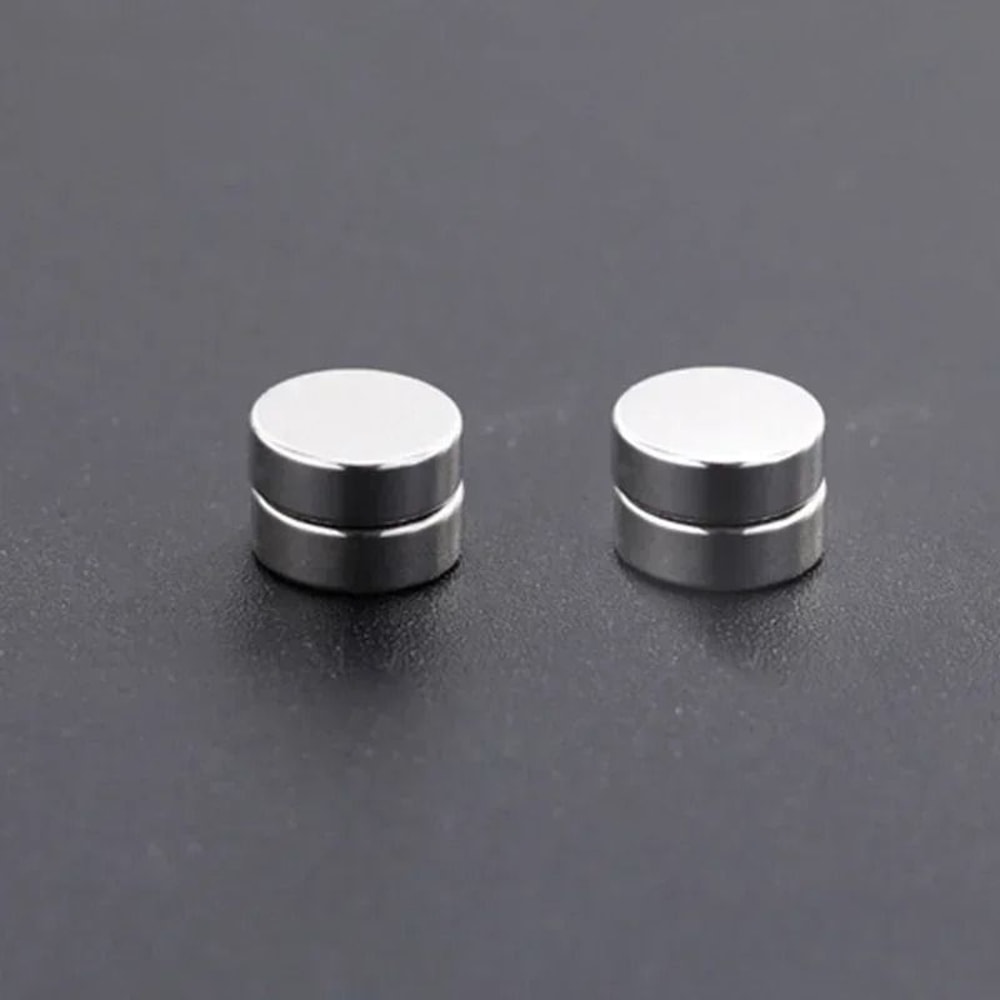 3Pair 6mm Crystal Magnetic NoPierce Stud Set 2