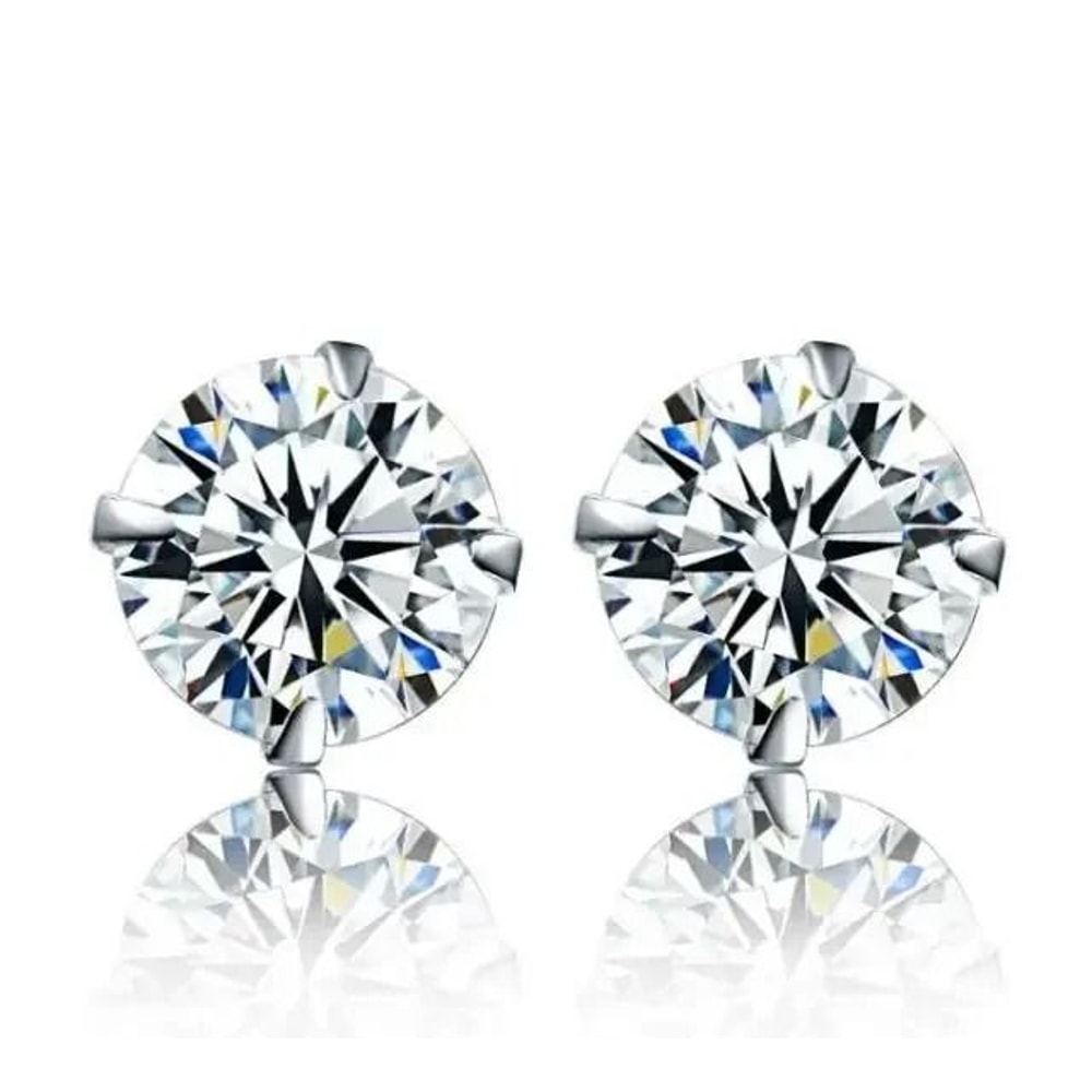 925 Sterling Silver Tiny Crystal Stud Earrings 5