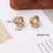 Tiny Metal Twist Round Stud Earrings 2