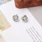 Tiny Metal Twist Round Stud Earrings 3