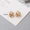 Tiny Metal Twist Round Stud Earrings 7