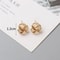 Tiny Metal Twist Round Stud Earrings 7