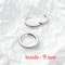 Stainless Steel Minimal Crystal Huggie Hoops Set 1