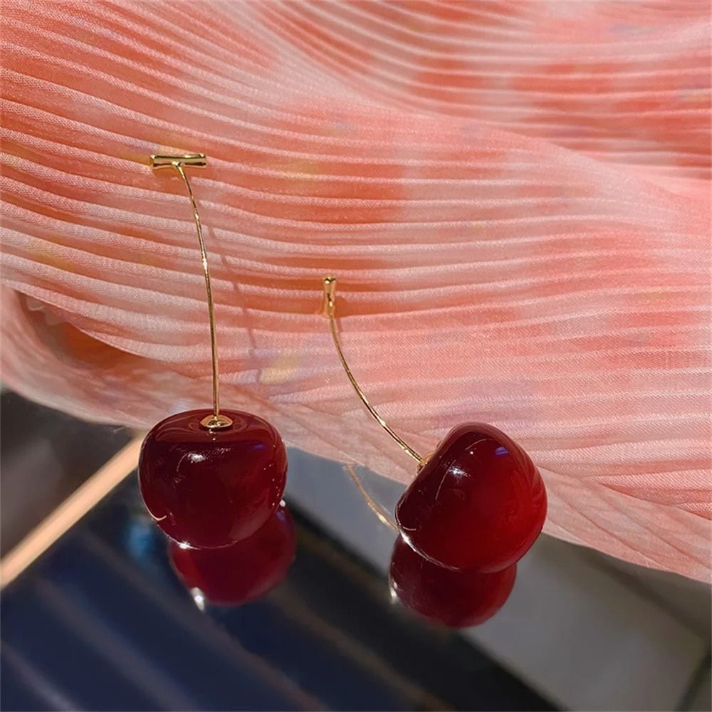 Cute Cherry Fruit Acrylic Earrings 1