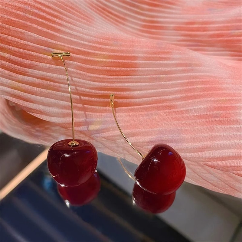 Cute Cherry Fruit Acrylic Earrings 1