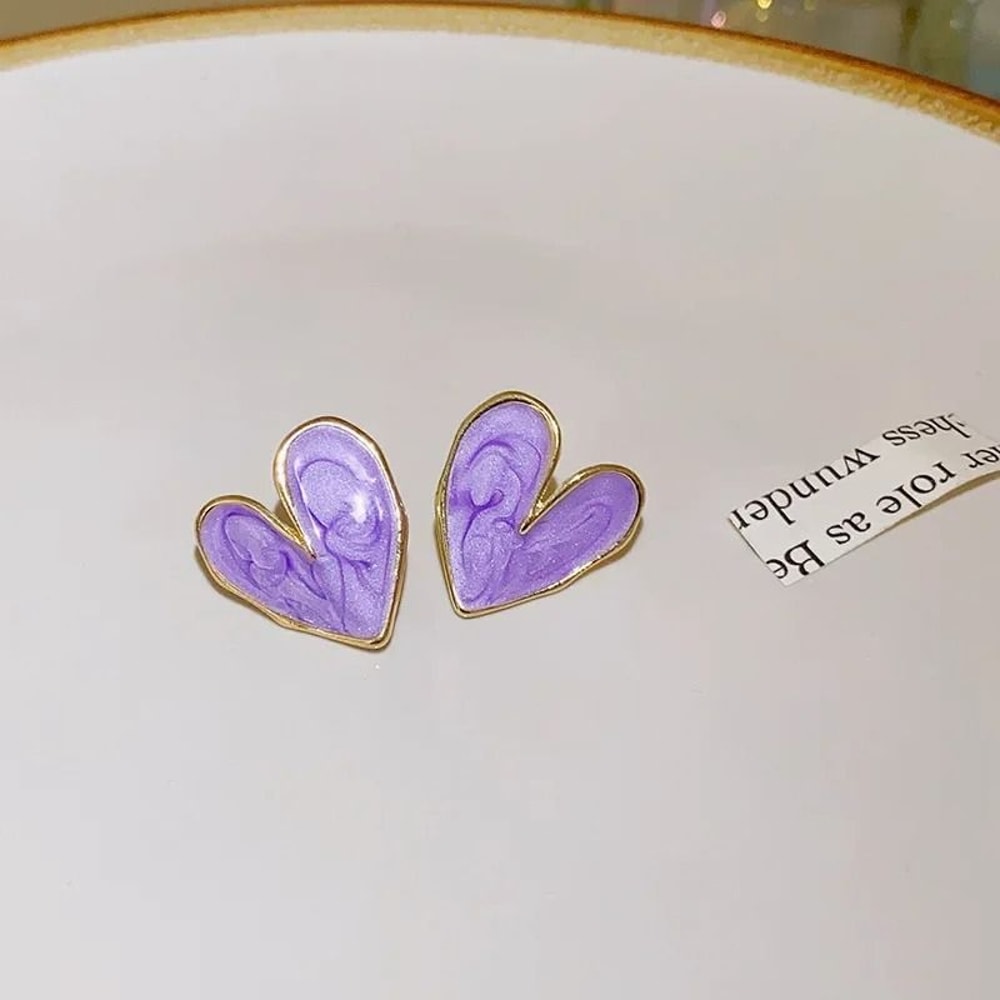 Sweet Heart Pearl Drop Earrings 12