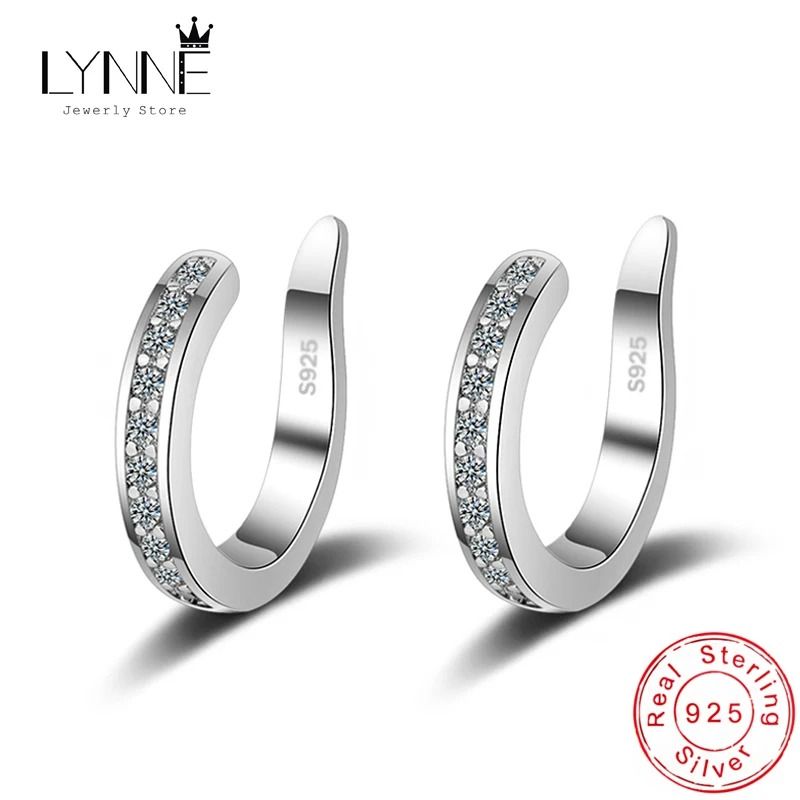 925 Sterling Silver Zircon CShape Ear Cuff 6