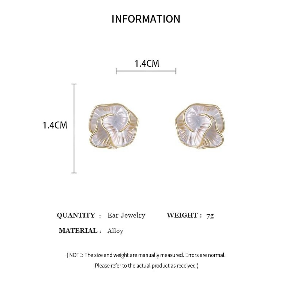 Delicate Camellia Flower Stud Earrings 5