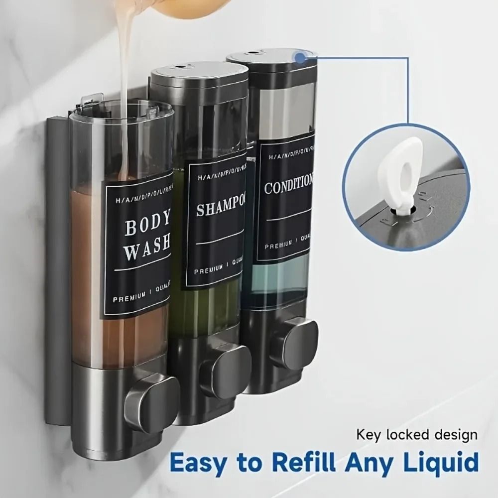 Triple ABS Shampoo And Conditioner Dispenser 1