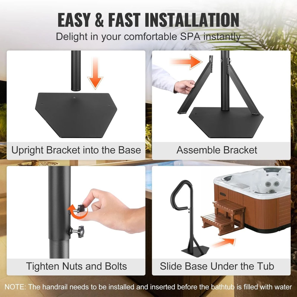 360 Rotatable Spa Side Handrail 5