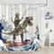 Creative Kids Cat Riding Dinosaur Shower Curtain 5