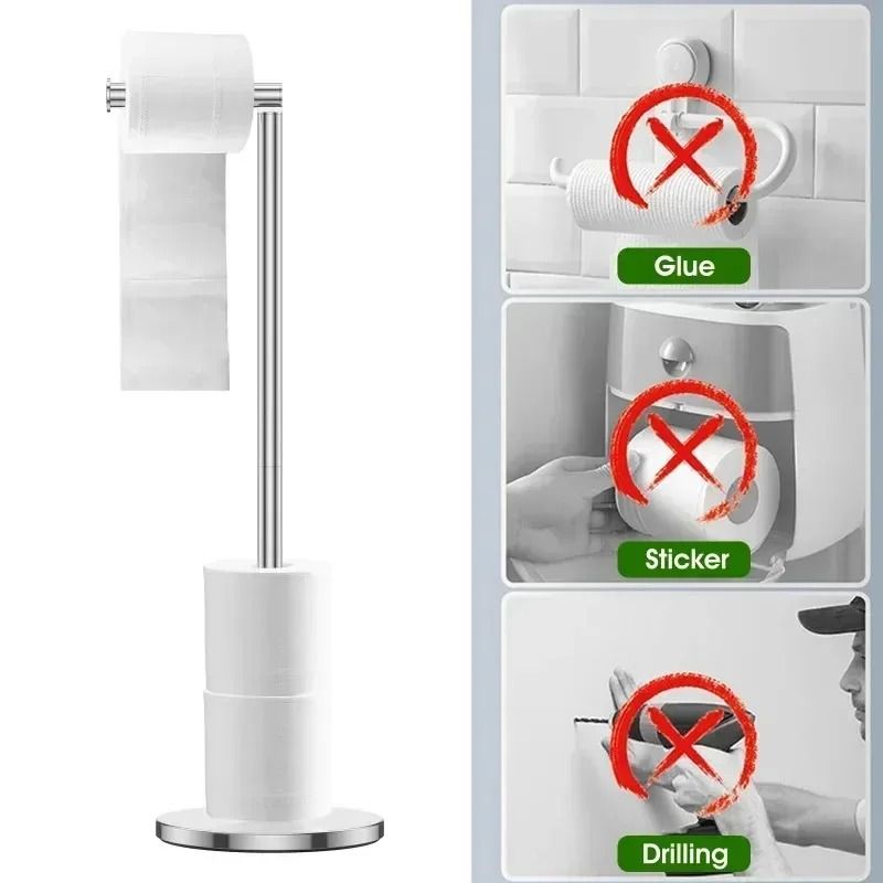Stainless Steel FloorMounted Paper Towel Holder 1