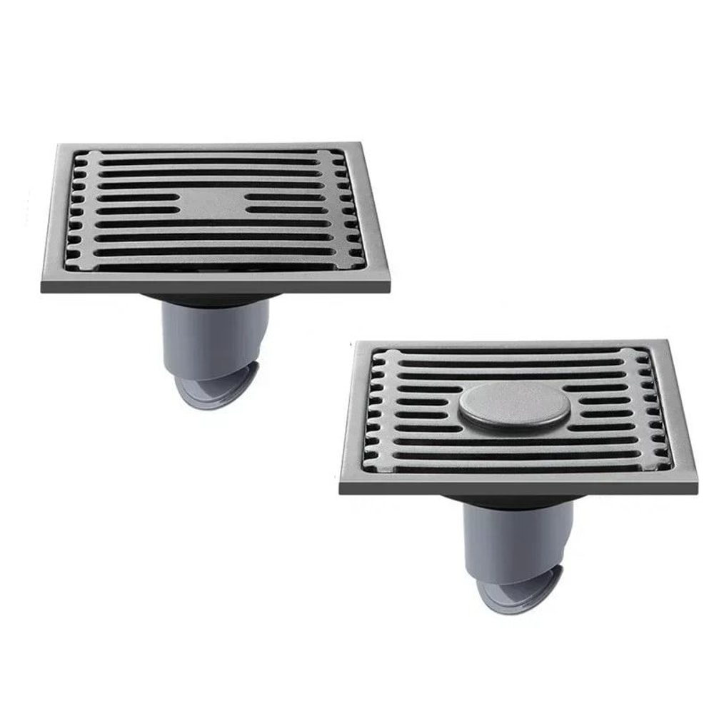 Square AntiOdor Stainless Steel Floor Drain 6
