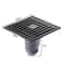 Square AntiOdor Stainless Steel Floor Drain 7