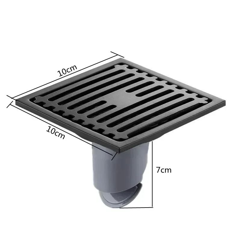 Square AntiOdor Stainless Steel Floor Drain 7