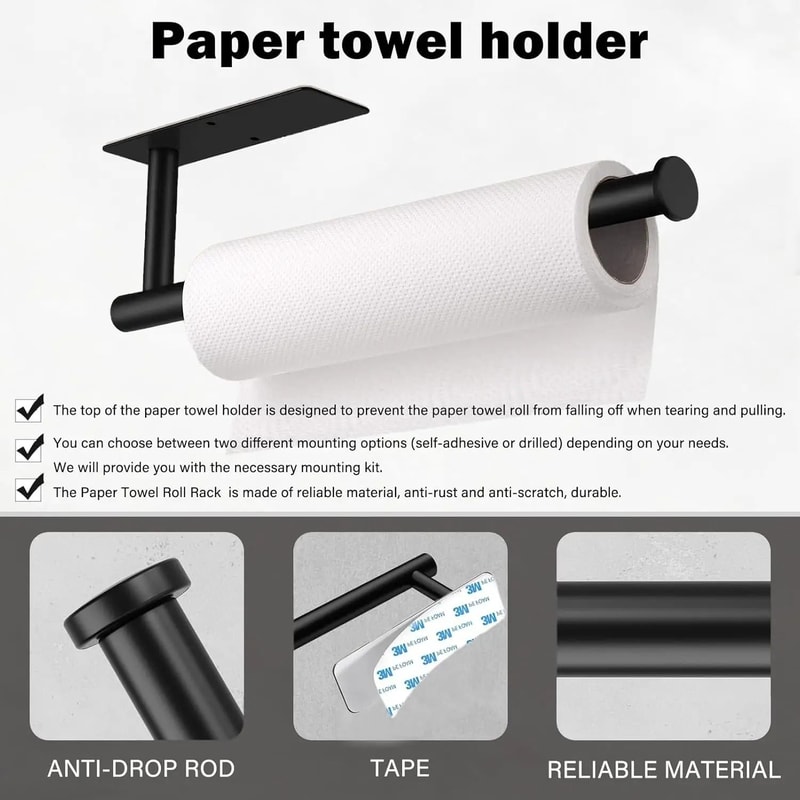 Adhesive MultiPurpose Tissue Paper Towel Holder 3