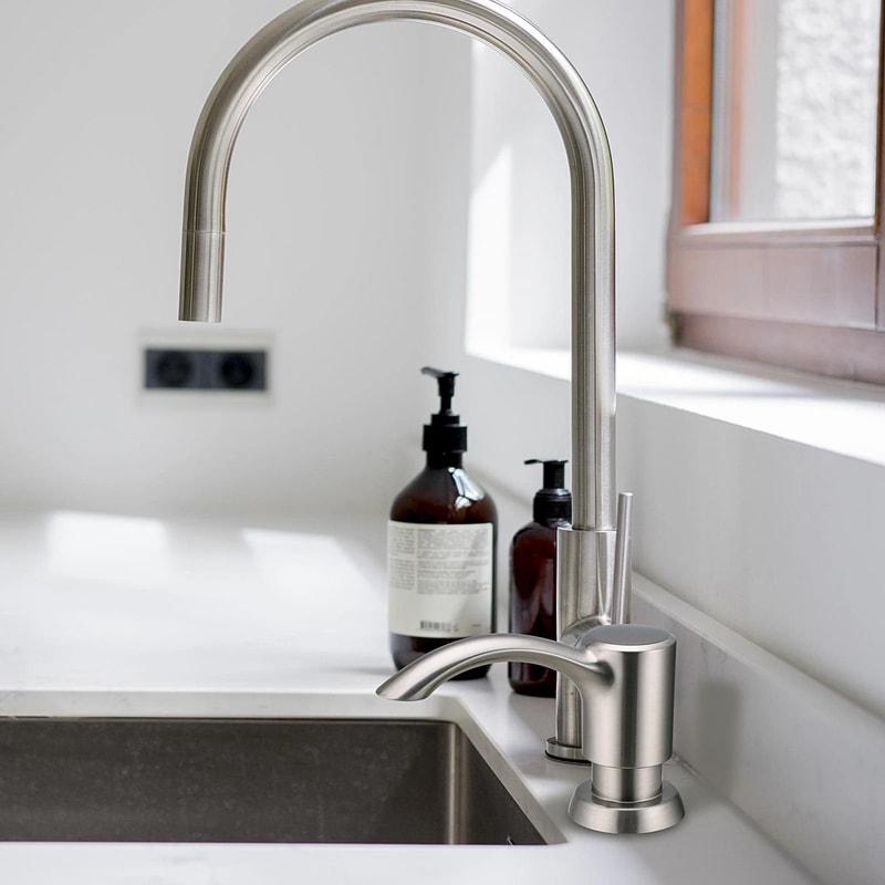 Sleek BuiltIn Kitchen Sink Soap Dispenser 360ml Modern Countertop Pump For Liquid Soap 2