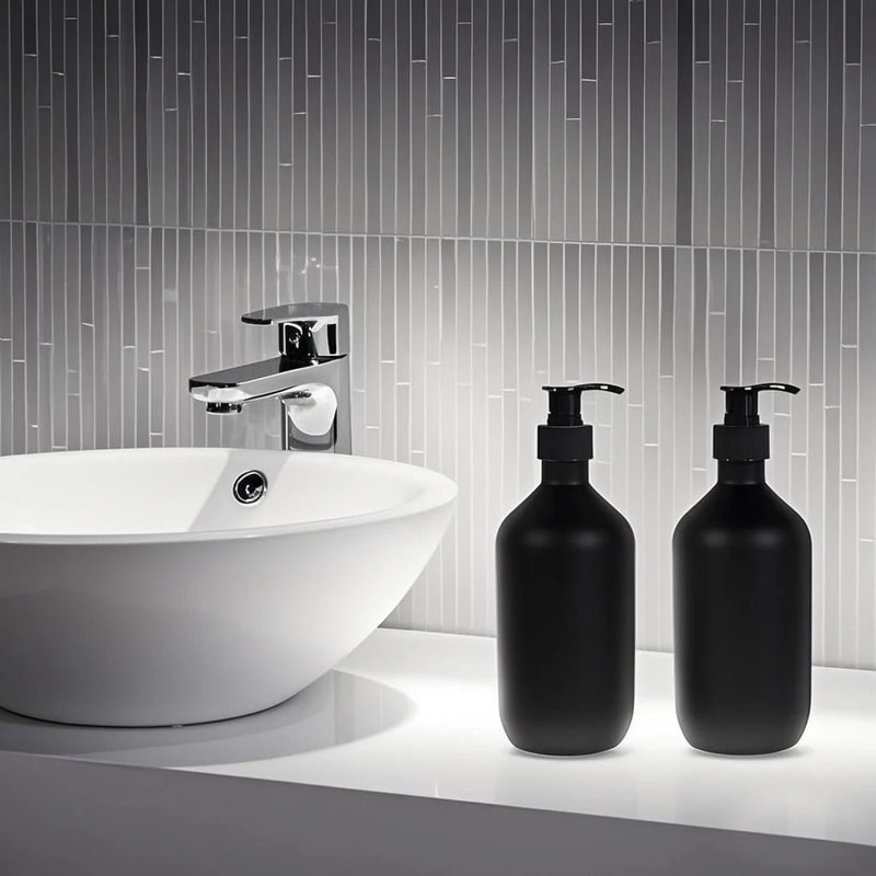 Matte Black Luxury Soap And Shampoo Dispenser Refillable HighCapacity Bathroom Pump For Modern Hom 4