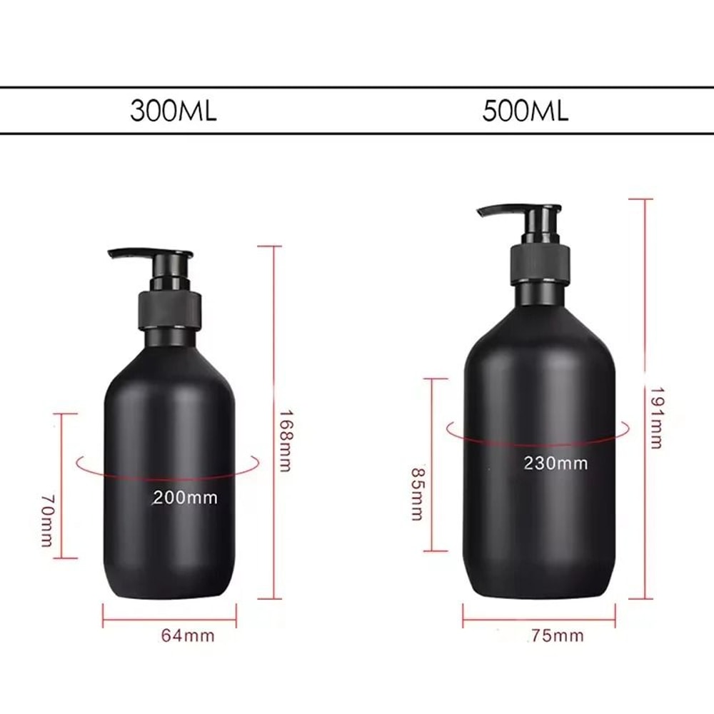 Matte Black Luxury Soap And Shampoo Dispenser Refillable HighCapacity Bathroom Pump For Modern Hom 5