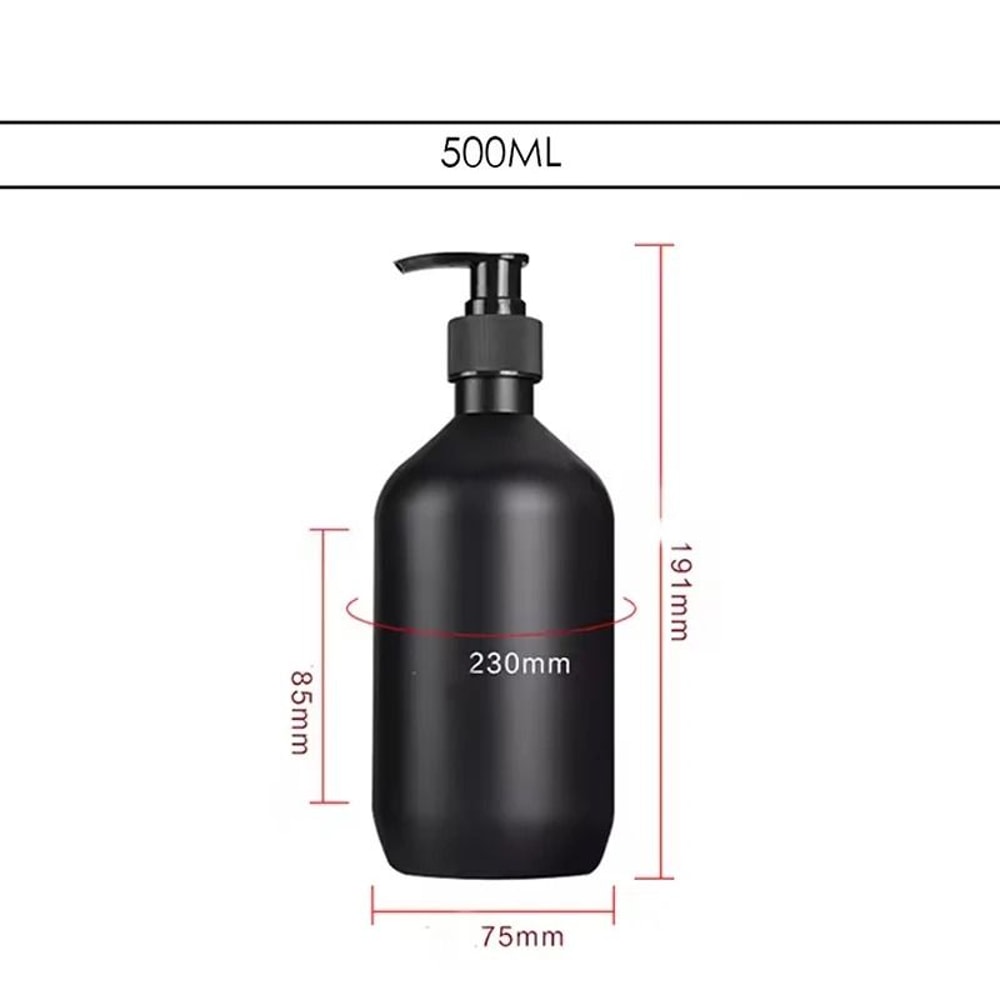 Matte Black Luxury Soap And Shampoo Dispenser Refillable HighCapacity Bathroom Pump For Modern Hom 7