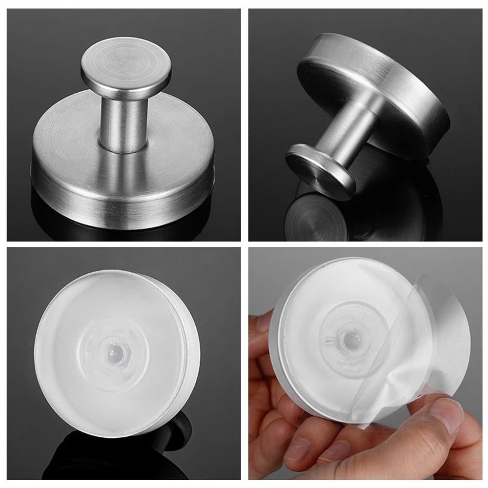 HeavyDuty Stainless Steel Suction Cup Hook Waterproof PunchFree Wall Mount Hanger For Kitchen And 2