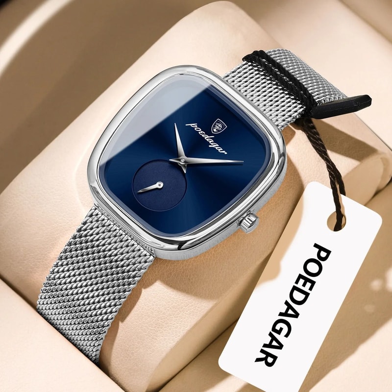 Stainless Steel Mesh Luxury Watch Modern Waterproof Quartz Wristwatch For FashionForward Women 14