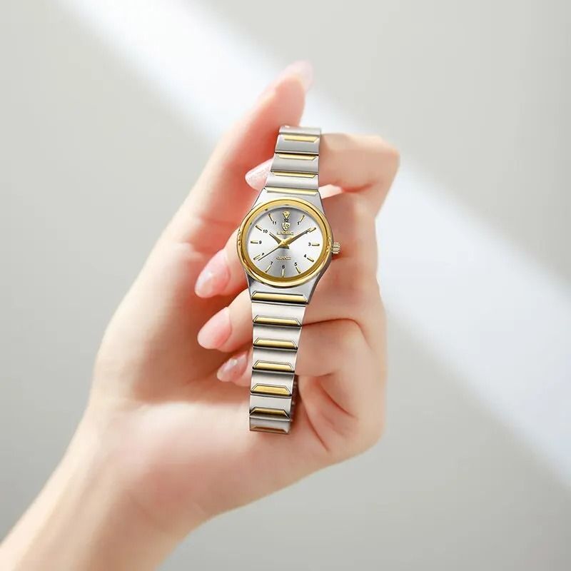 Luxury Golden Stainless Steel Quartz Watch Elegant Japan Movement Wristwatch For Men And Women 1