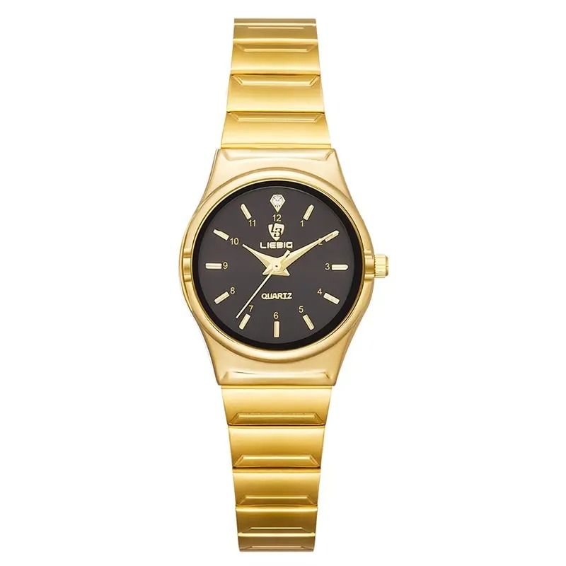 Luxury Golden Stainless Steel Quartz Watch Elegant Japan Movement Wristwatch For Men And Women 6