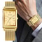 Luxury Fashion Gold Stainless Steel Watch Elegant Quartz Wristwatch With Calendar For Men And Wome 5