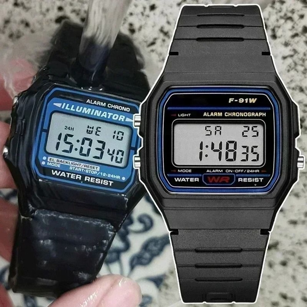 Retro Digital Stainless Steel Sports Watch Waterproof MilitaryStyle Electronic Wristwatch For Men 10