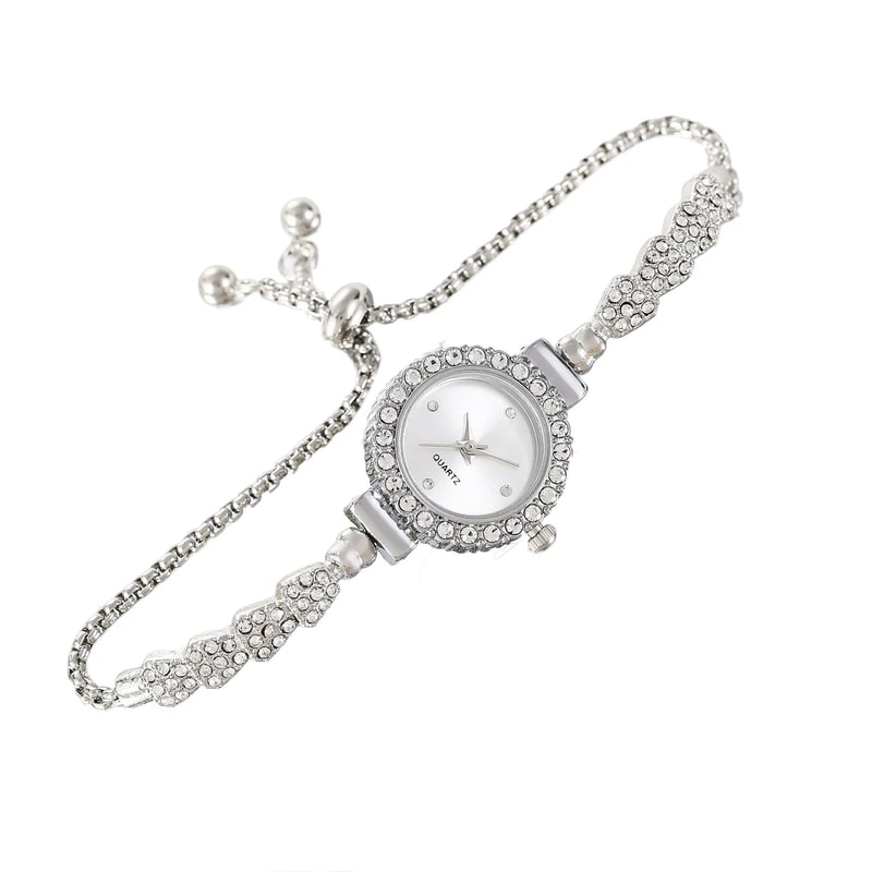 HighEnd Diamond Bracelet Watch Elegant EasyRead Dial And Shiny Crystal Wristwatch For Women 6