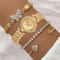 Golden Butterfly Luxury Quartz Watch Set 4Piece Trendy Fashion Bracelet Collection For Effortless 6