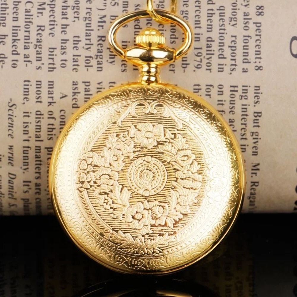 I Love You Golden Quartz Pocket Watch Elegant Couples Gift Pendant And HighQuality 5