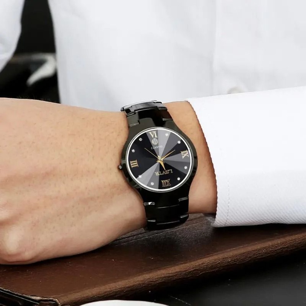 Stainless Steel Business Watch Luxury Waterproof Quartz Timepiece With Calendar For Men Women And 9