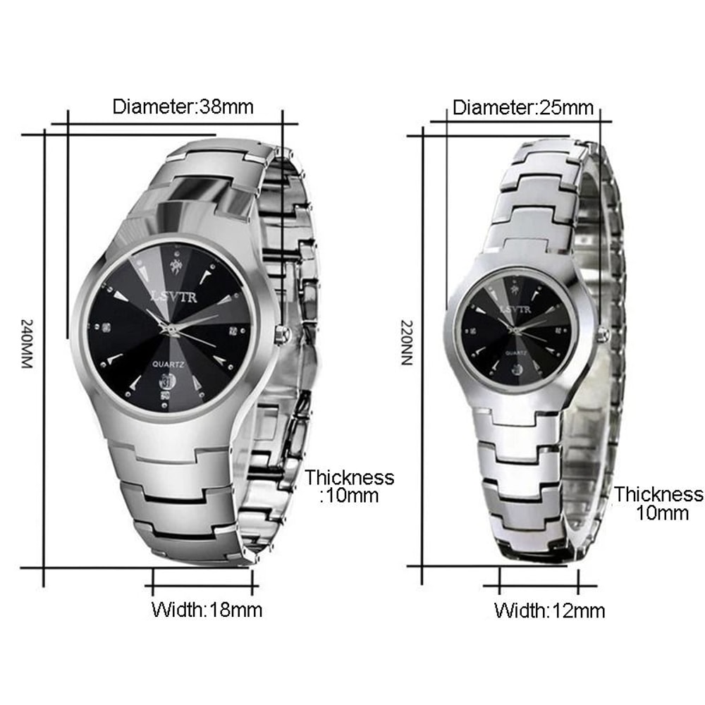 Stainless Steel Business Watch Luxury Waterproof Quartz Timepiece With Calendar For Men Women And 5