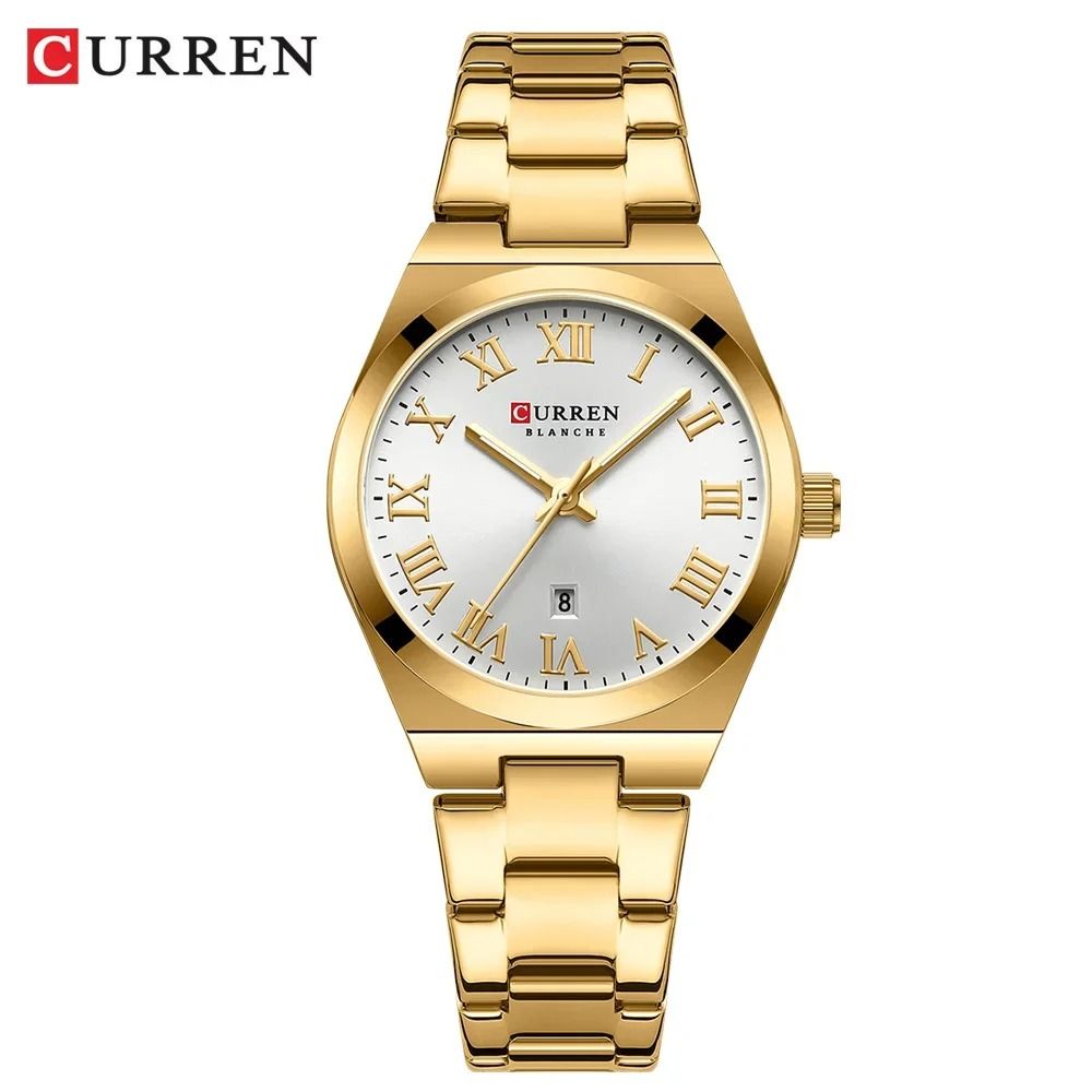 Stainless Steel Dress Watch Waterproof Analog Bracelet Watch With Date For Women 13