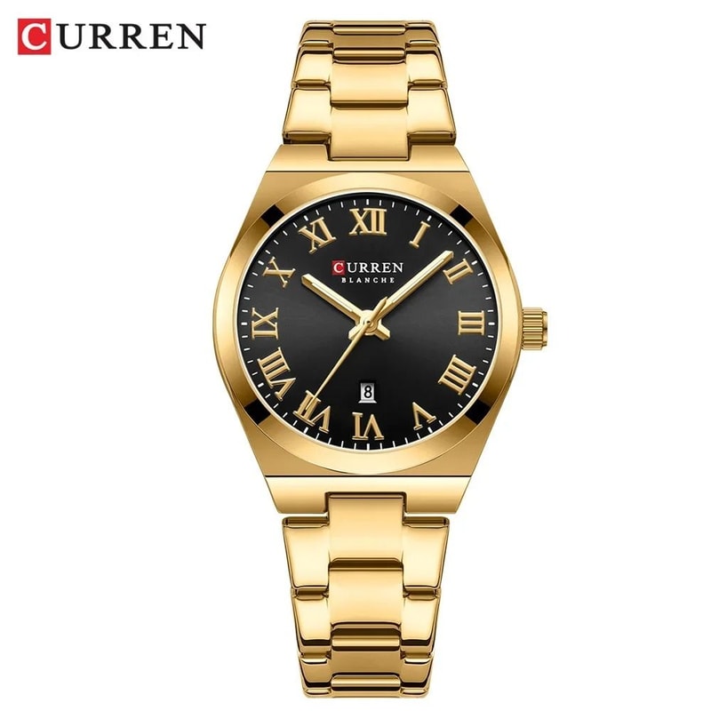 Stainless Steel Dress Watch Waterproof Analog Bracelet Watch With Date For Women 7