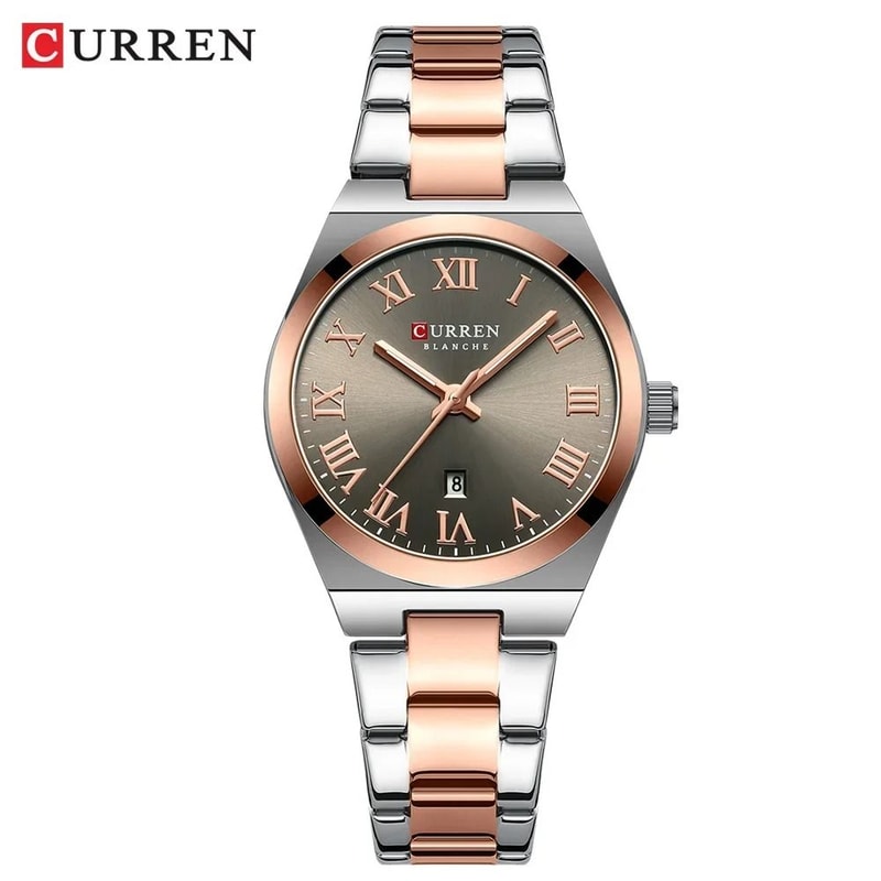 Stainless Steel Dress Watch Waterproof Analog Bracelet Watch With Date For Women 16