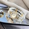 Vintage Pearl DiamondEncrusted Elastic Bracelet Watch Luxury Quartz Wristwatch With Convenient St 2